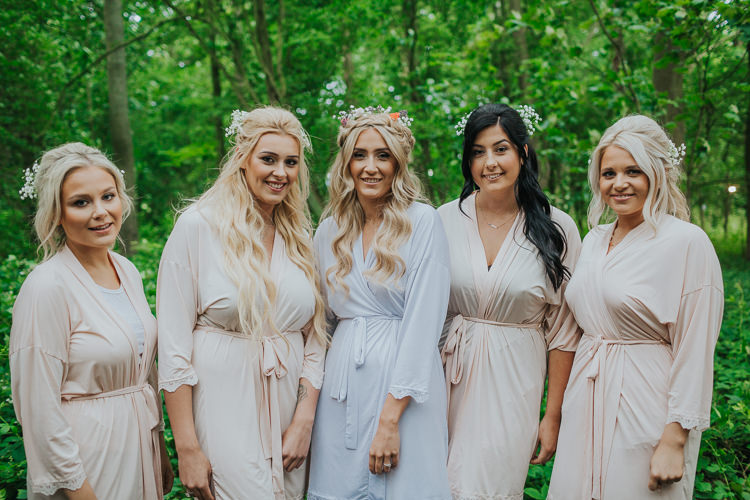 Bride Bridesmaids Dressing Gown Robe Angrove Park Tipi Wedding Yorkshire Bloom Weddings