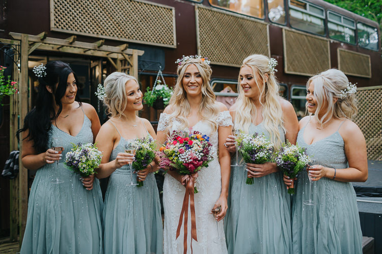 Pale Blue Sparkle Bridesmaid Dress Angrove Park Tipi Wedding Yorkshire Bloom Weddings