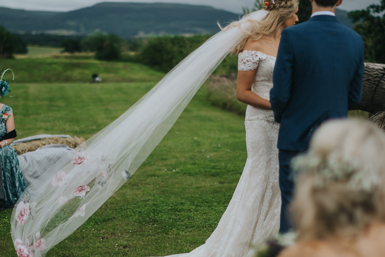 Floral Veil Bride Bridal Accessory Angrove Park Tipi Wedding Yorkshire Bloom Weddings