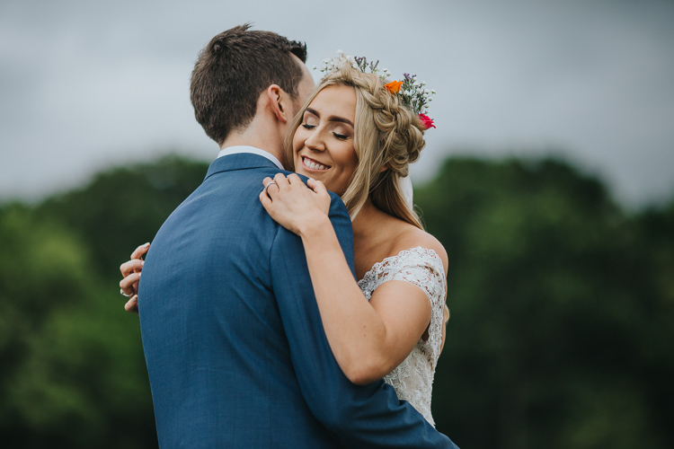 Hair Style Bride Bridal Plait Braid Halo Flowers Angrove Park Tipi Wedding Yorkshire Bloom Weddings