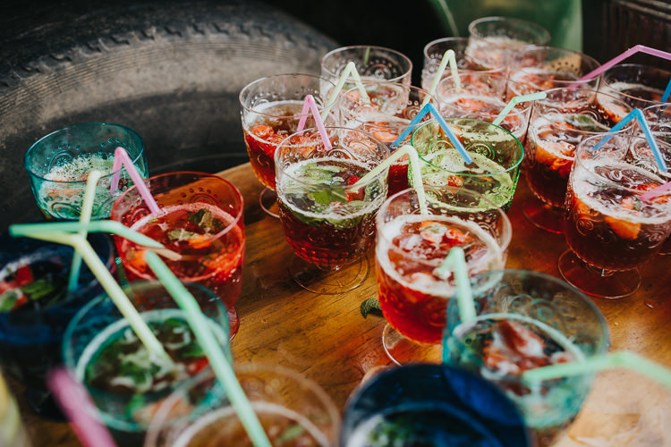 Welcome Drinks Angrove Park Tipi Wedding Yorkshire Bloom Weddings