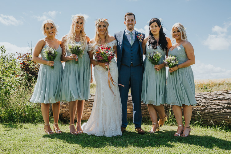 Short Pale Blue Bridesmaid Dress Angrove Park Tipi Wedding Yorkshire Bloom Weddings