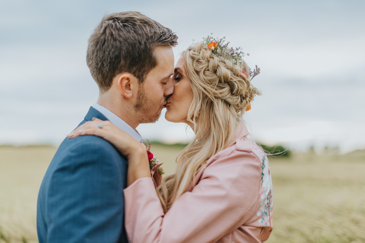 Pink Leather Jacket Bride Bridal Personalised Floral Painted Wifey Angrove Park Tipi Wedding Yorkshire Bloom Weddings