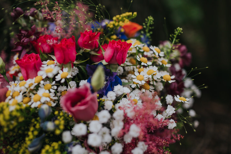 Bouquet Flowers Bride Bridal Multicolour Ribbon Gypsophila Daisy Limoneum Thalaspia Delphinium Rose Astilbe Solidago Lisianthus Angrove Park Tipi Wedding Yorkshire Bloom Weddings