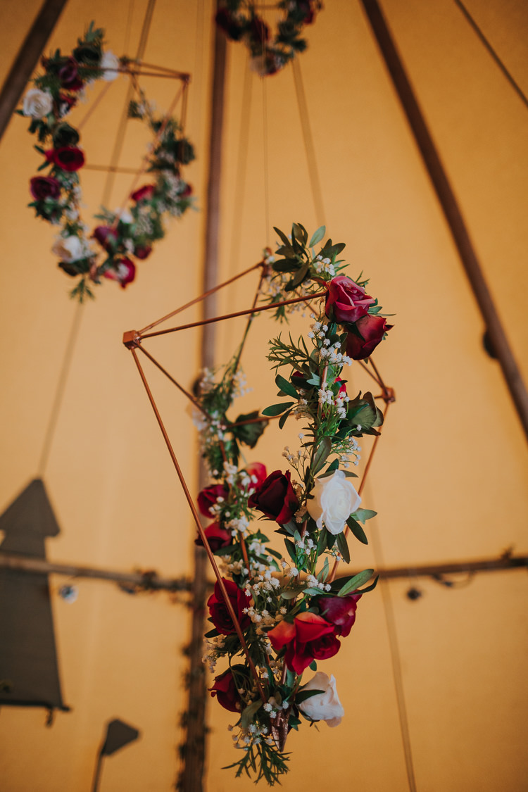Hanging Terrarium Flowers Wire Geometric Angrove Park Tipi Wedding Yorkshire Bloom Weddings