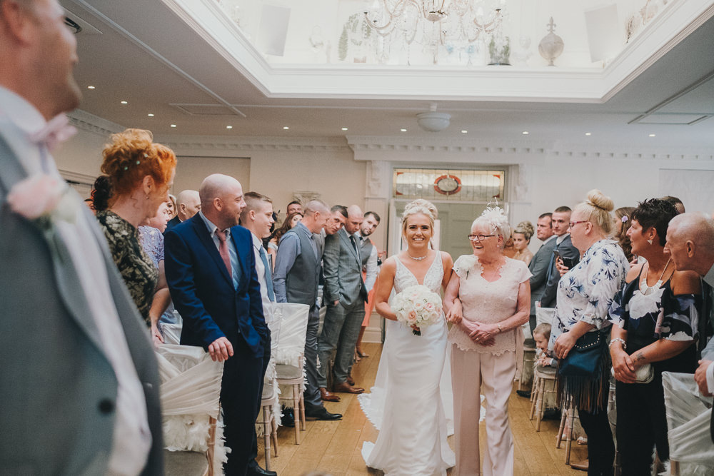 Ceremony Aisle Bride Mother Bouquets Classic Traditional Elegant Round | Ashfield House Wedding Kate McCarthy Photography