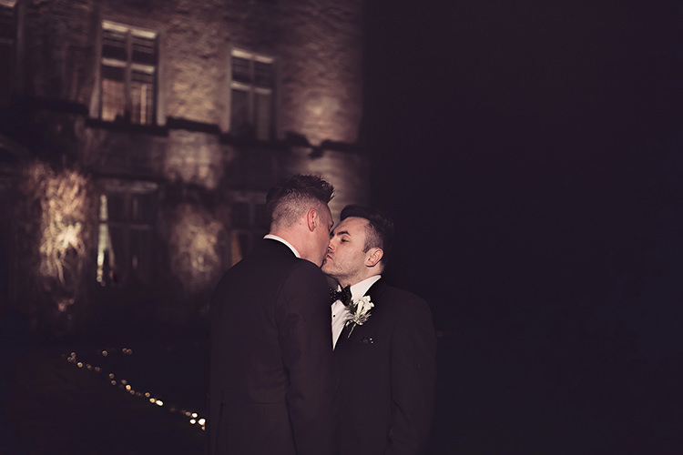 Groom Bow Tie Waistcoat Tails Magical Wonderland Askham Hall Wedding Winter Tiree Dawson Photography
