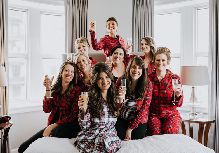 Warehouse Modern Refined Rustic Chic Bride Prep Chequered Robes | Boho Industrial Winter Wedding Lunalee Photography