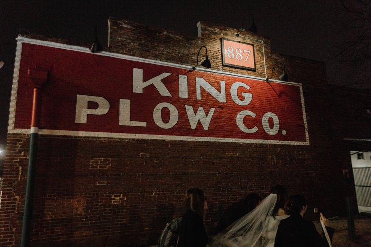 Warehouse Rustic Chic Refined Street Photography Atlanta King Plow | Boho Industrial Winter Wedding Lunalee Photography