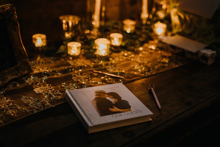 Warehouse Rustic Chic Refined Atlanta King Plow Guest Book | Boho Industrial Winter Wedding Lunalee Photography