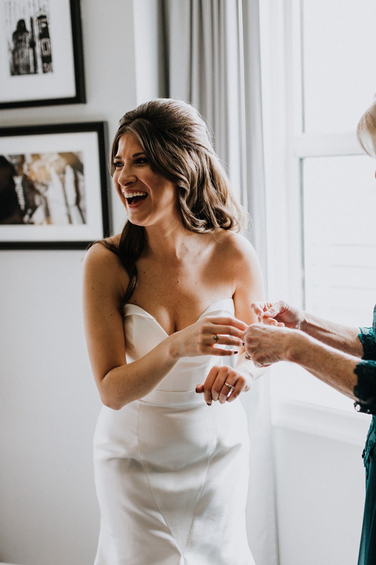 Warehouse Modern Refined Rustic Chic Bride Prep Mermaid Sweetheart Dress | Boho Industrial Winter Wedding Lunalee Photography