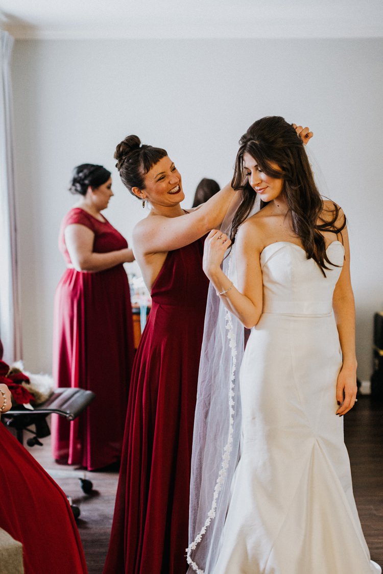 Warehouse Modern Refined Rustic Chic Bride Sweetheart Mermaid Dress Veil | Boho Industrial Winter Wedding Lunalee Photography