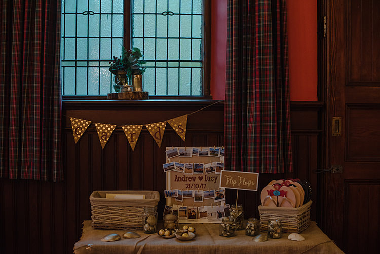 Card Basket Hamper Carnegie Courthouse Wedding Village Hall Scotland Steven Gallagher Photography