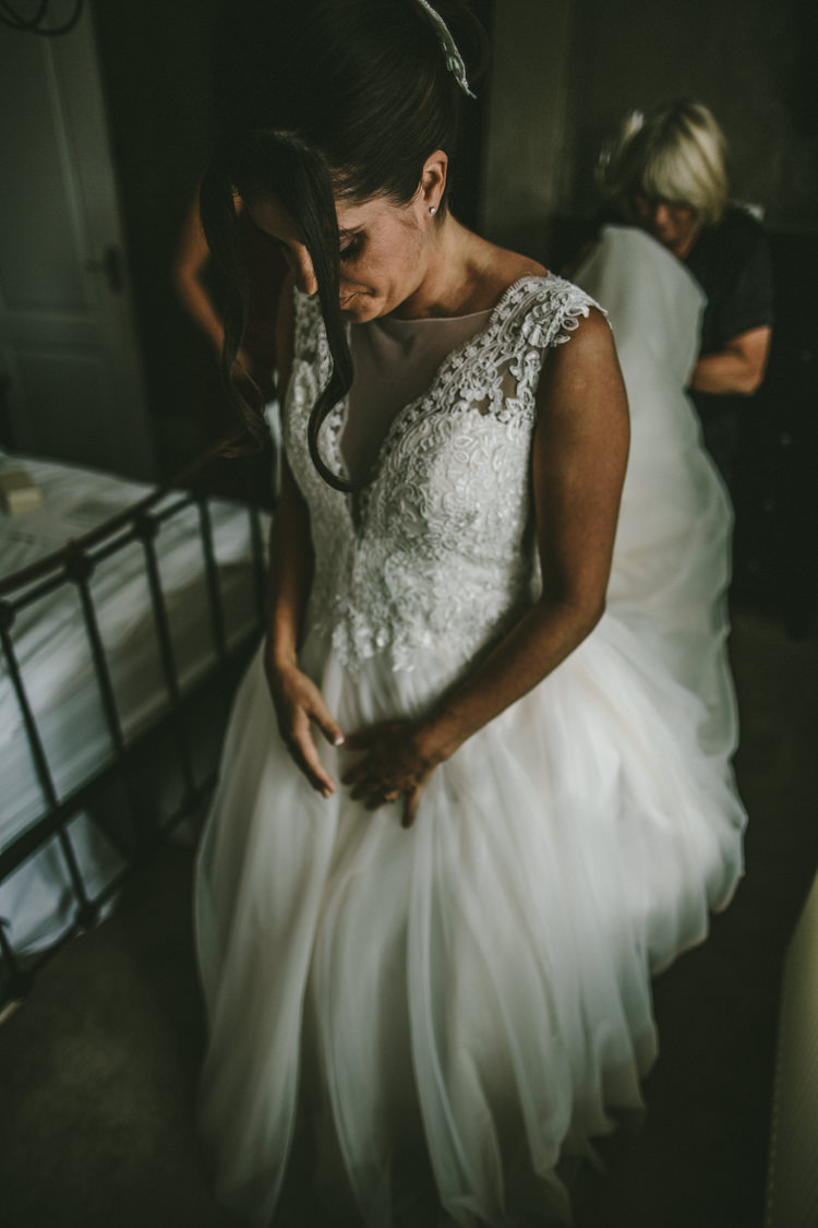 Tulle Dress Illusion Back Lace Buttons Sheer Bride Bridal Gown Plunge Eclectic Asylum Wedding London Rusted Rose Photography