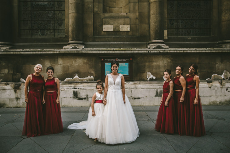 Dessy Bridesmaids Dress Skirt Top Eclectic Asylum Wedding London Rusted Rose Photography