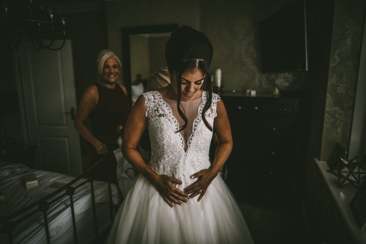 Tulle Dress Illusion Back Lace Buttons Sheer Bride Bridal Gown Plunge Eclectic Asylum Wedding London Rusted Rose Photography