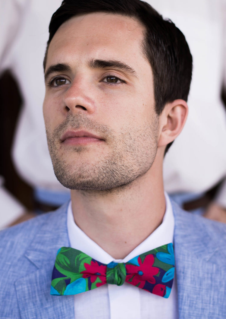 Outdoor Destination Luxury Adventure Ubud Groom Groomsmen Colorful Bowties | Whimsical Exotic Tropical Jungle Wedding Bali http://www.cecilephotographybali.com/