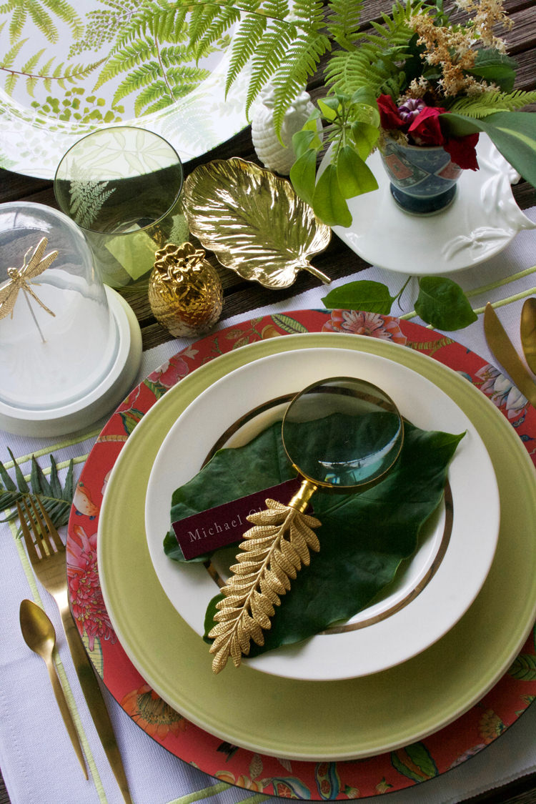 Outdoor Destination Luxury Adventure Ubud Tropical Green Gold Decor Pineapple | Whimsical Exotic Tropical Jungle Wedding Bali http://www.cecilephotographybali.com/