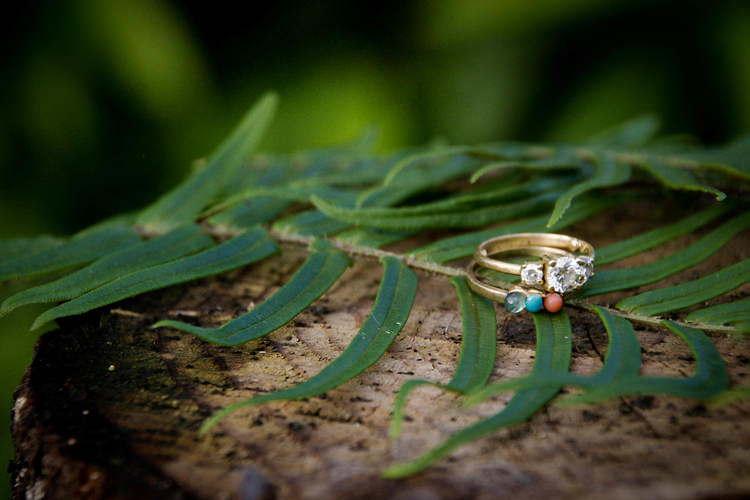 Outdoor Destination Luxury Adventure Ubud Ceremony Tropical Colorful Stone Rings | Whimsical Exotic Tropical Jungle Wedding Bali http://www.cecilephotographybali.com/