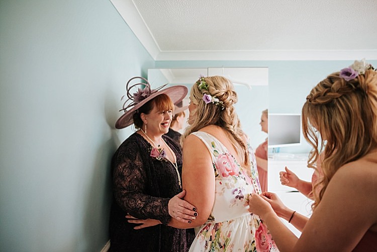 Floral Wedding Dress Tipi Alfred and Co Photography