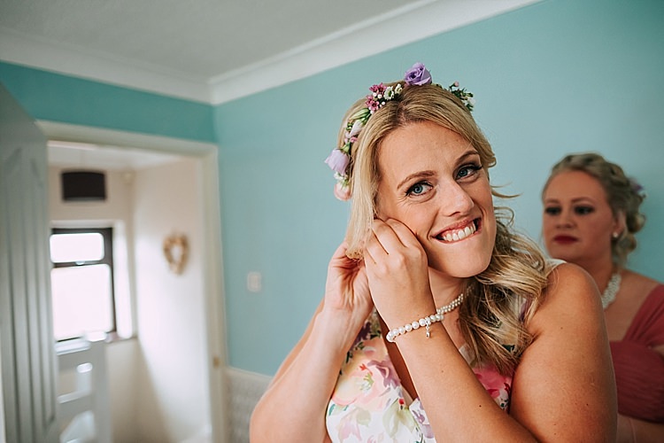 Flower Crown Bride Bridal Make Up Floral Wedding Dress Tipi Alfred and Co Photography