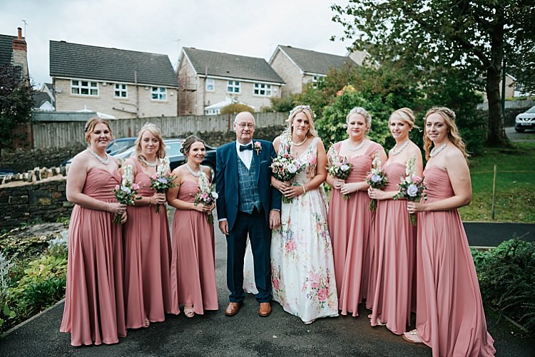 Long Pastel Pink Bridesmaid Dresses Maxi Floral Wedding Dress Tipi Alfred and Co Photography