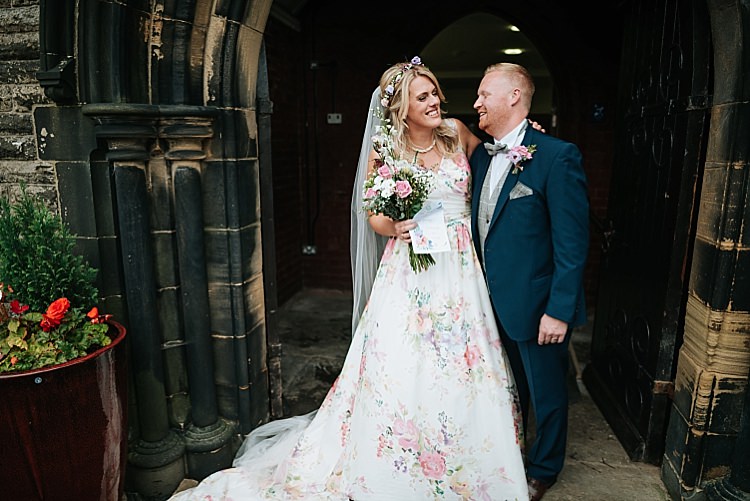 Floral Wedding Dress Tipi Alfred and Co Photography