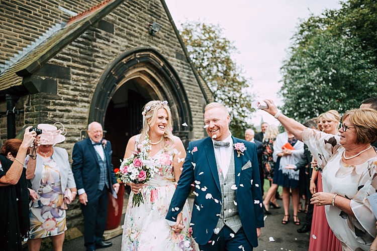 Confetti Throw Floral Wedding Dress Tipi Alfred and Co Photography