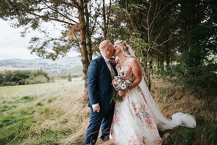 Floral Wedding Dress Tipi Alfred and Co Photography