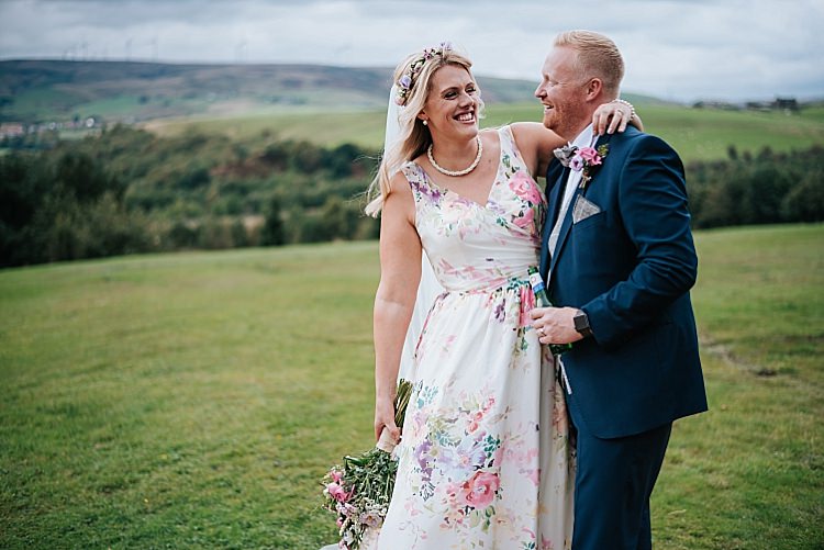 Floral Wedding Dress Tipi Alfred and Co Photography