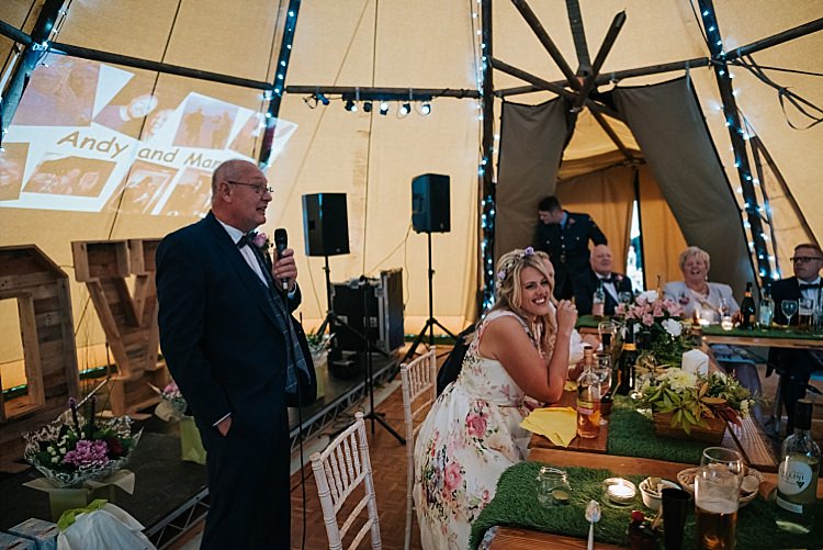 Floral Wedding Dress Tipi Alfred and Co Photography