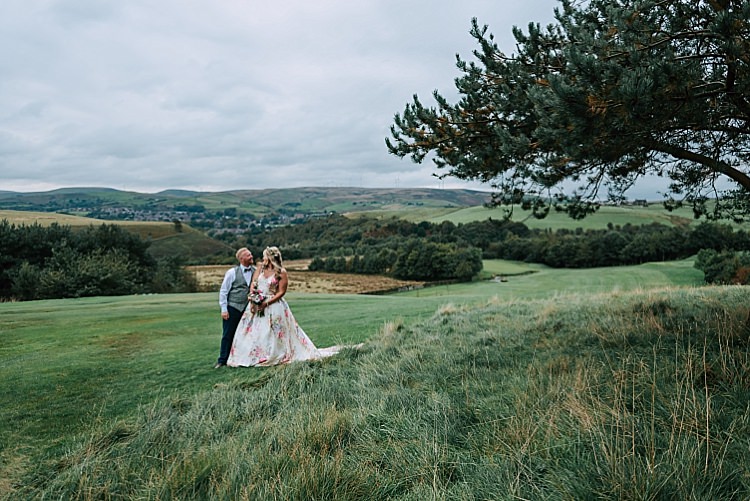 Floral Wedding Dress Tipi Alfred and Co Photography