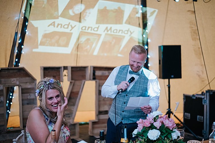 Floral Wedding Dress Tipi Alfred and Co Photography