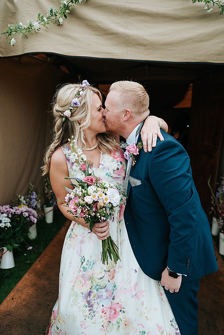 Untamed Love Charlotte Balbier Floral Wedding Dress Gown Bride Bridal Train Floral Wedding Dress Tipi Alfred and Co Photography