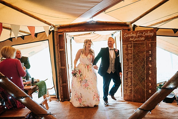 Floral Wedding Dress Tipi Alfred and Co Photography