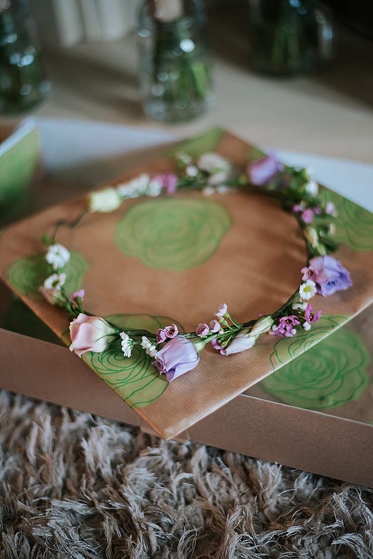 Flower Crown Bride Bridal Rose Fresia Wax Flower Floral Wedding Dress Tipi Alfred and Co Photography