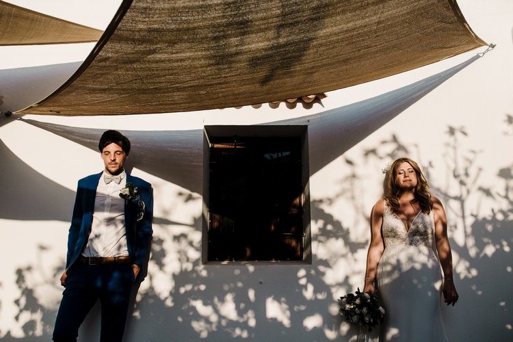 Spain Sun Outdoor Tropical Mediterranean Garden Villa Bride Groom Sunset | Ibiza Destination Wedding Amy Faith Photography