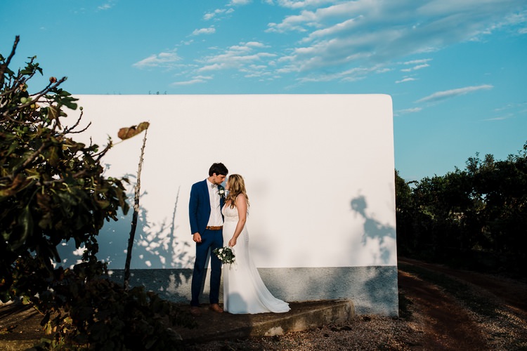 Spain Sun Outdoor Tropical Mediterranean Garden Villa Bride Groom Sunset | Ibiza Destination Wedding Amy Faith Photography