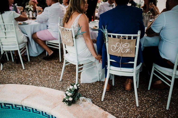 Spain Sun Outdoor Tropical Mediterranean Garden Villa Outdoor Reception Bride Groom | Ibiza Destination Wedding Amy Faith Photography