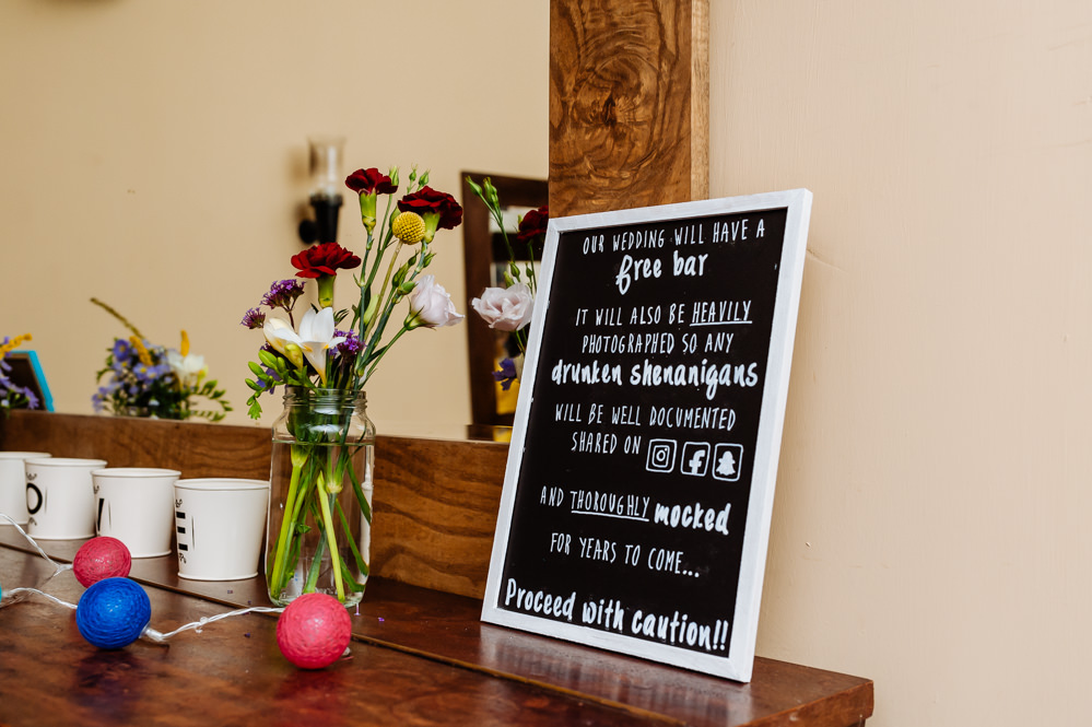 Wedding Free Bar Sign Chalk Board Laid Back Harry Potter Wedding Daffodil Waves Photography