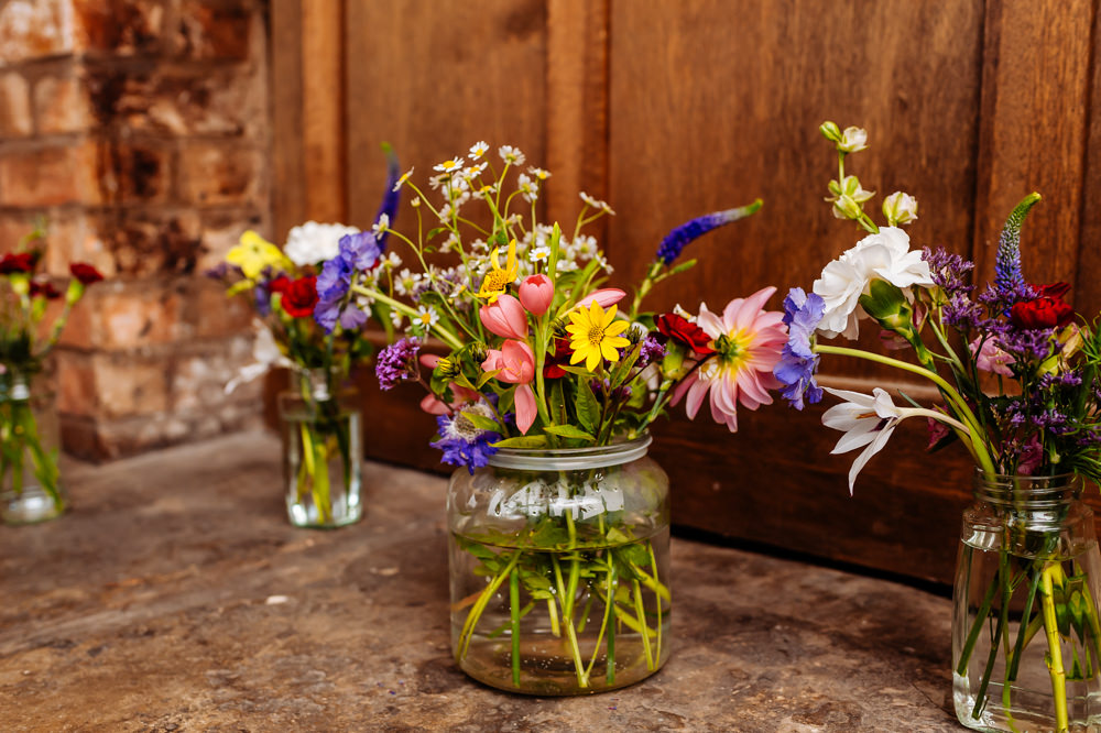 Wild Meadow Flowers Floral Jars Laid Back Harry Potter Wedding Daffodil Waves Photography