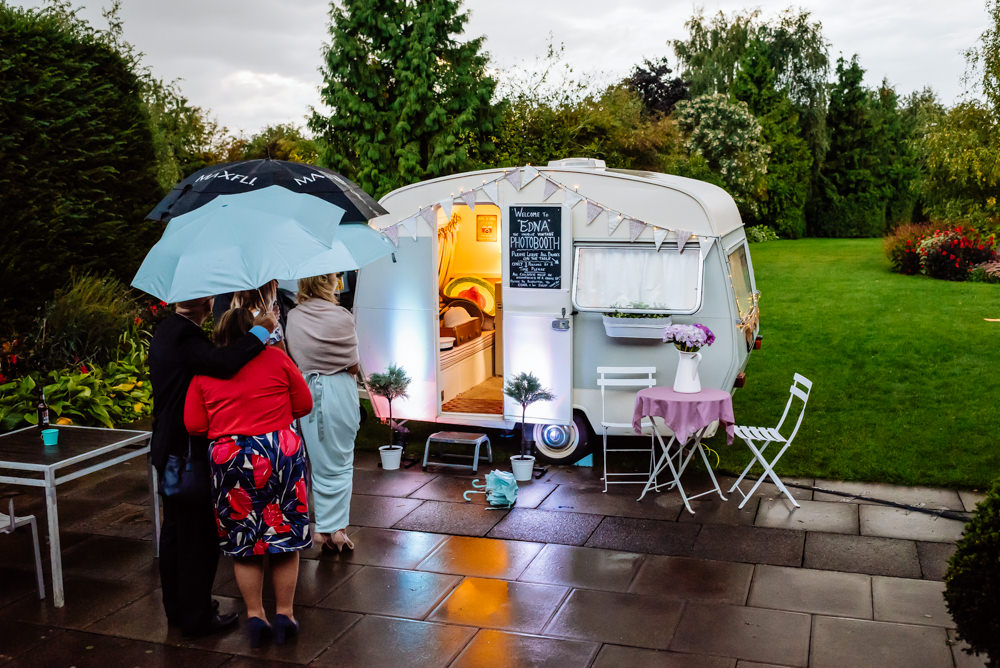 Caravan Photo Booth Vintage Bunting Laid Back Harry Potter Wedding Daffodil Waves Photography