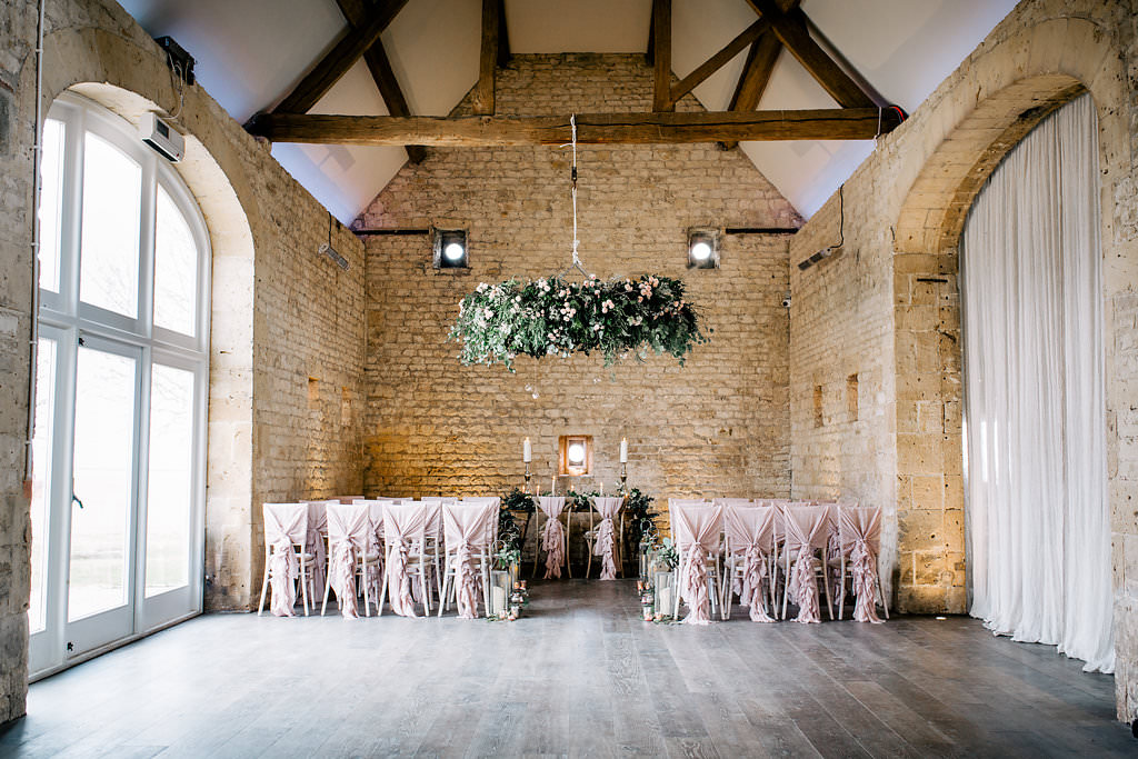 Ceremony Room Lapstone Barn Wedding Ideas Cotswolds Katie Hamilton Photography
