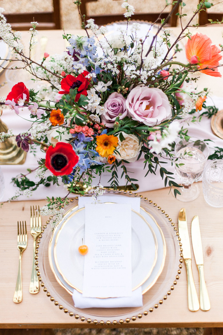 Flowers Poppies Anemones Delphiniums Ranunculus Snakeshead Fritillary Grape Hyacinth Colourful Whimsical Summer Chocolat Wedding Ideas Brympton House Liz Baker Fine Art Photography
