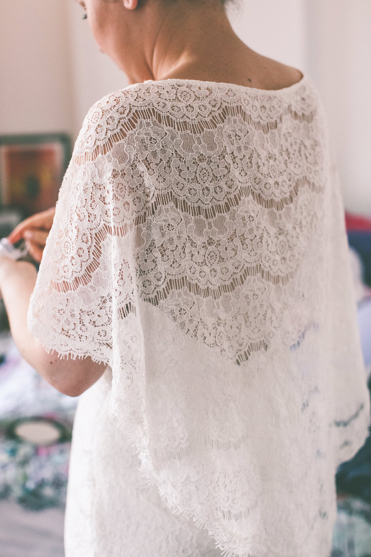 Lace Bat Wing Sleeve Bride Bridal Dress Gown Manchester Town Hall Wedding City Emma Boileau Photography