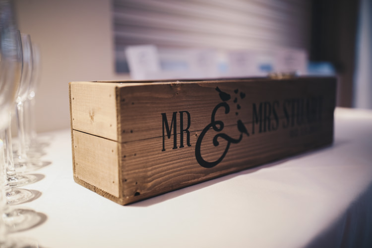 Personalised Wooden Planter Box Stylish Minimalist Moddershall Oaks Wedding Winnington & Coe Photography