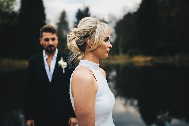 Bride Bridal Hair Style Braid Plait Up Do Stylish Minimalist Moddershall Oaks Wedding Winnington & Coe Photography