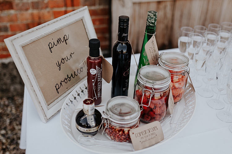 Pimp Prosecco Station Bar Stand Drinks North Hidden Barn Wedding Autumn Jen Marino Photography