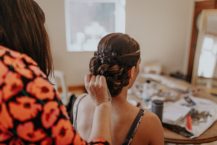 Hair Bride Bridal Up Do Style North Hidden Barn Wedding Autumn Jen Marino Photography