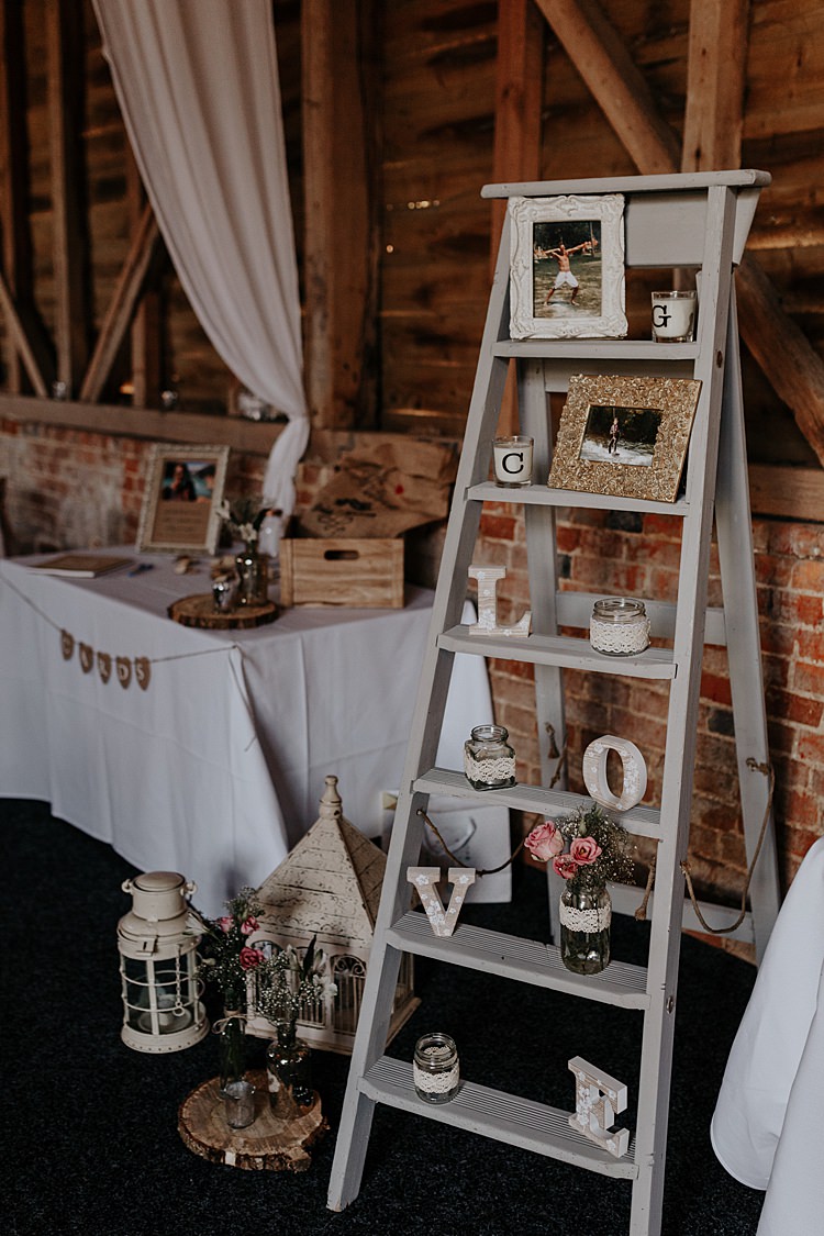 Wooden Ladder Decor North Hidden Barn Wedding Autumn Jen Marino Photography